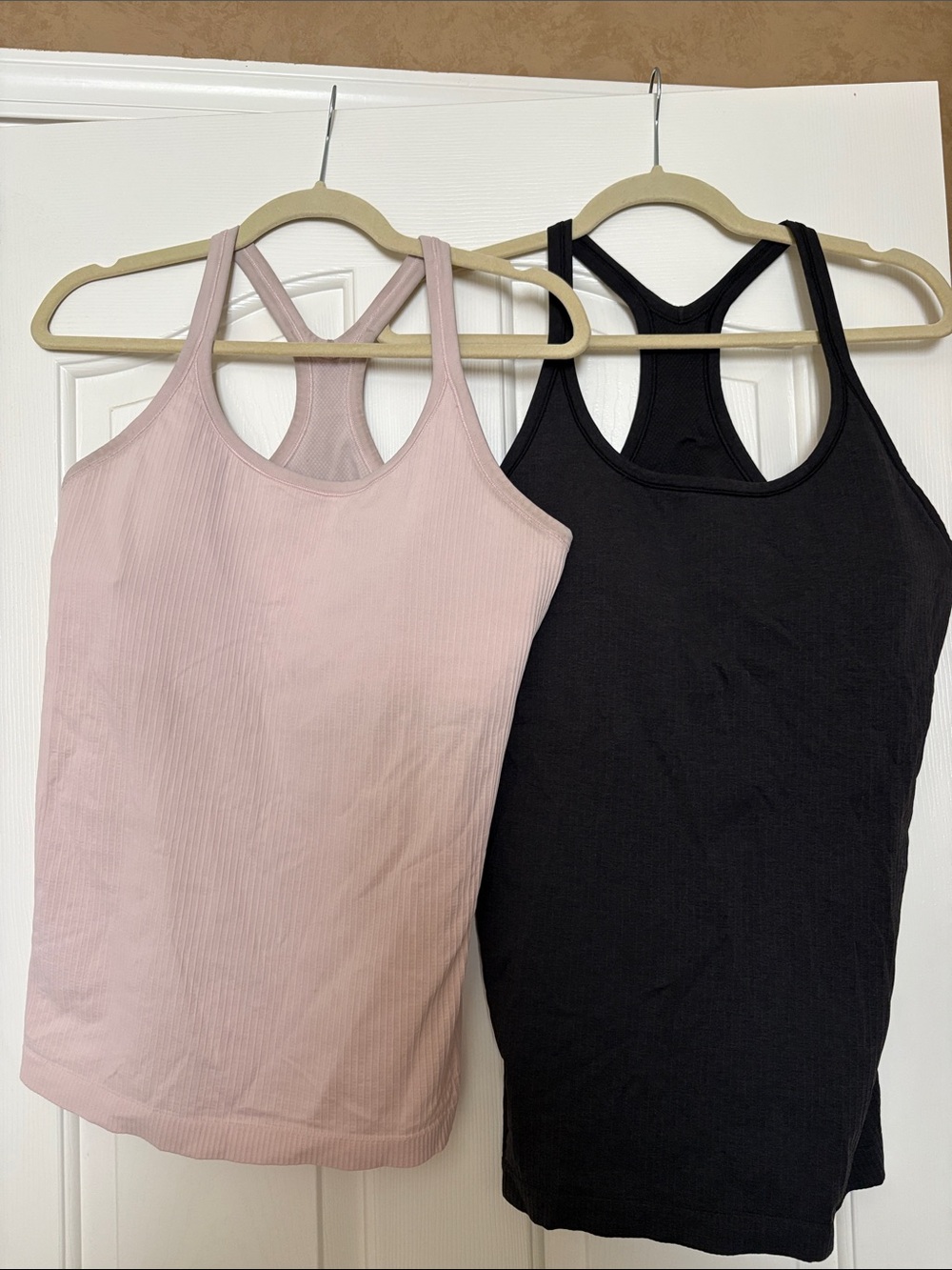 Lululemon Ebb to Street Tank Set - Light Pink & Black